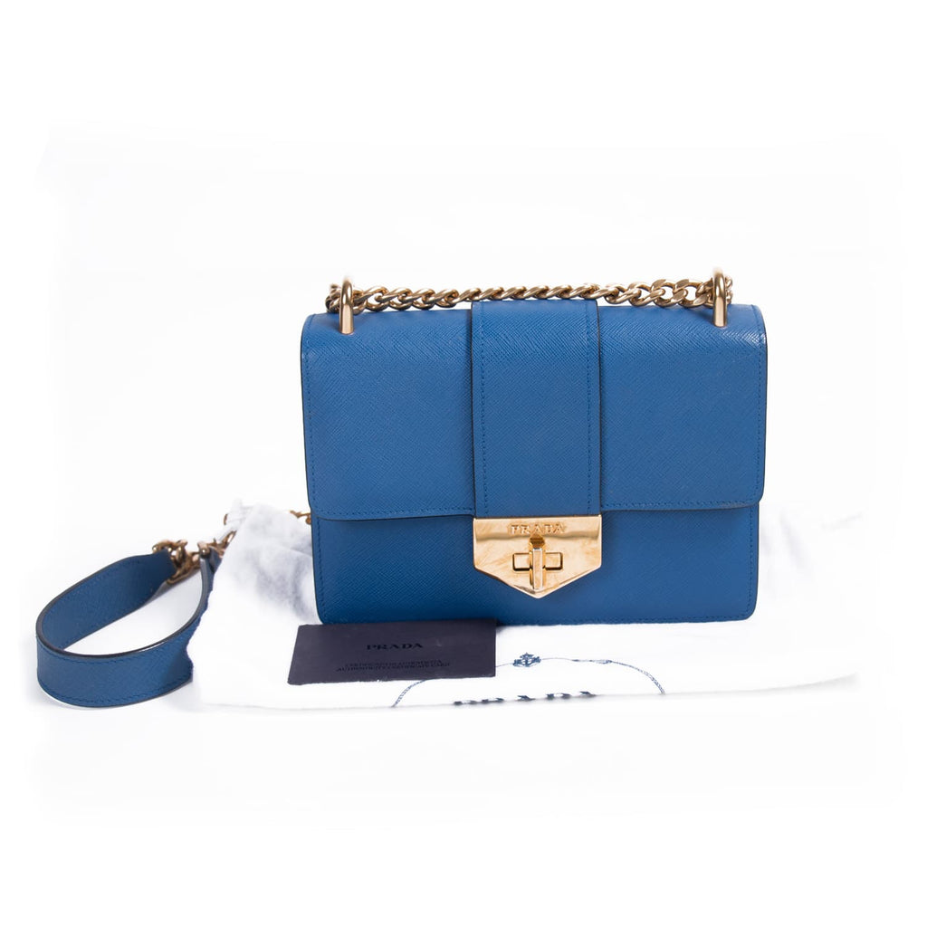 Shop authentic Prada Pattina Saffiano Lux Shoulder Bag at revogue for ...