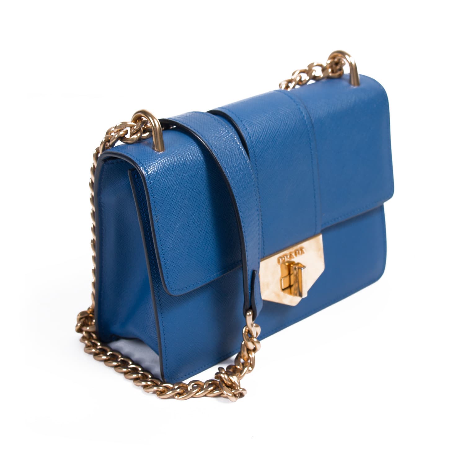 Shop authentic Prada Pattina Saffiano Lux Shoulder Bag at revogue for ...