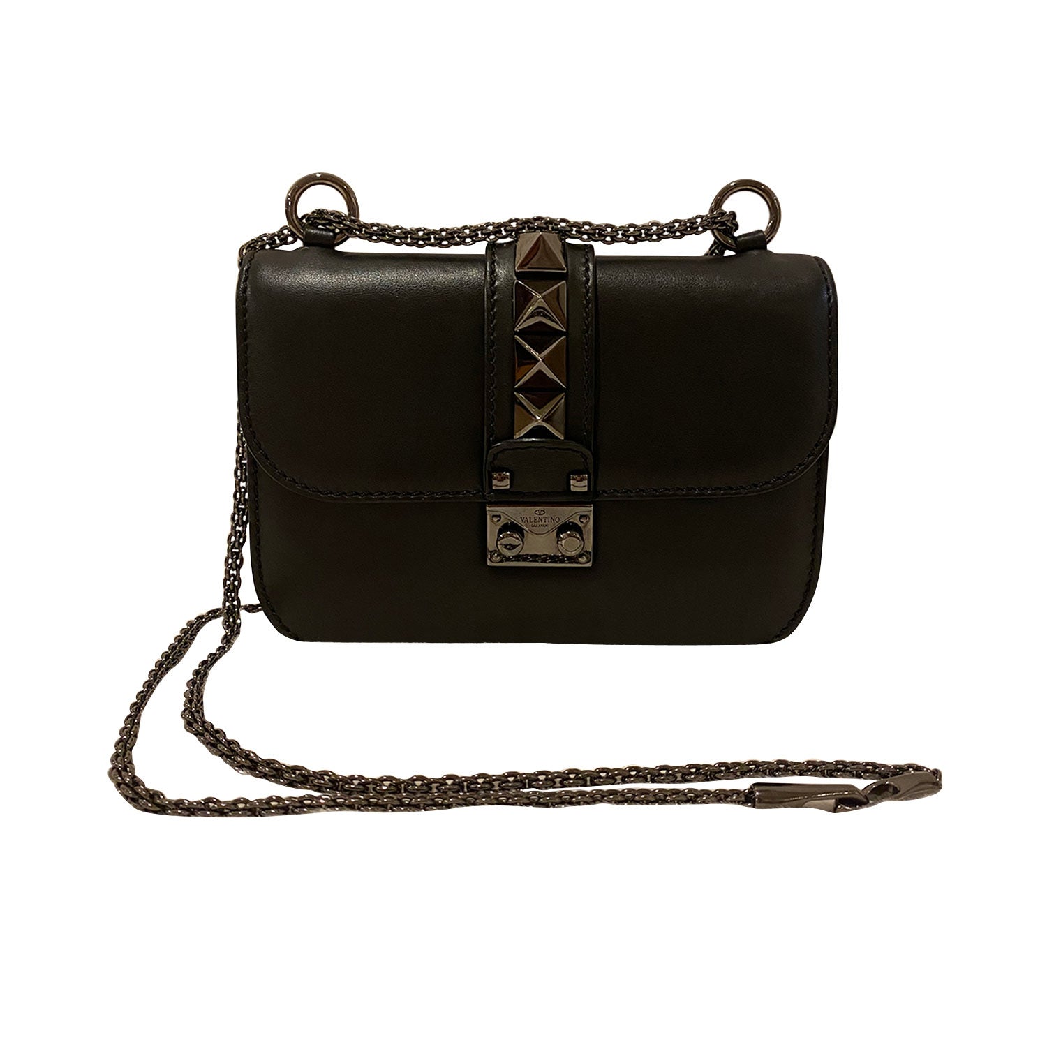 Shop authentic Small Glam Lock Noir Crossbody Bag at revogue for just USD 1,300.00