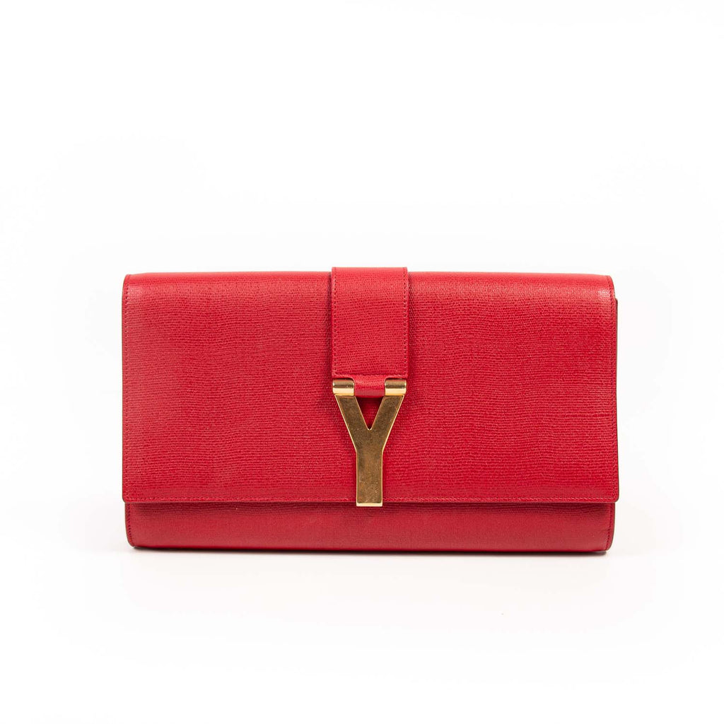 ysl red clutch