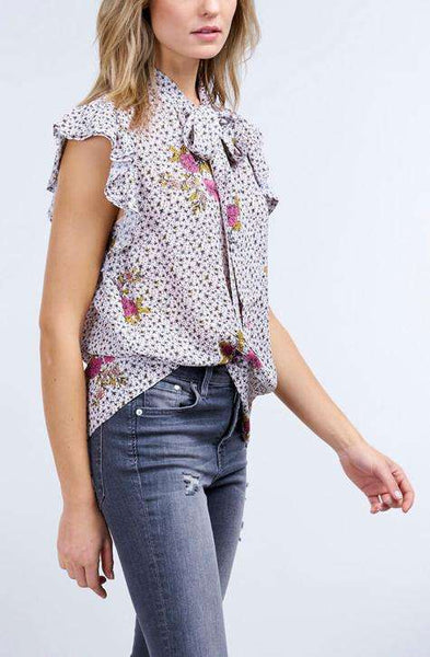 top Flower Print Pink by Repeat