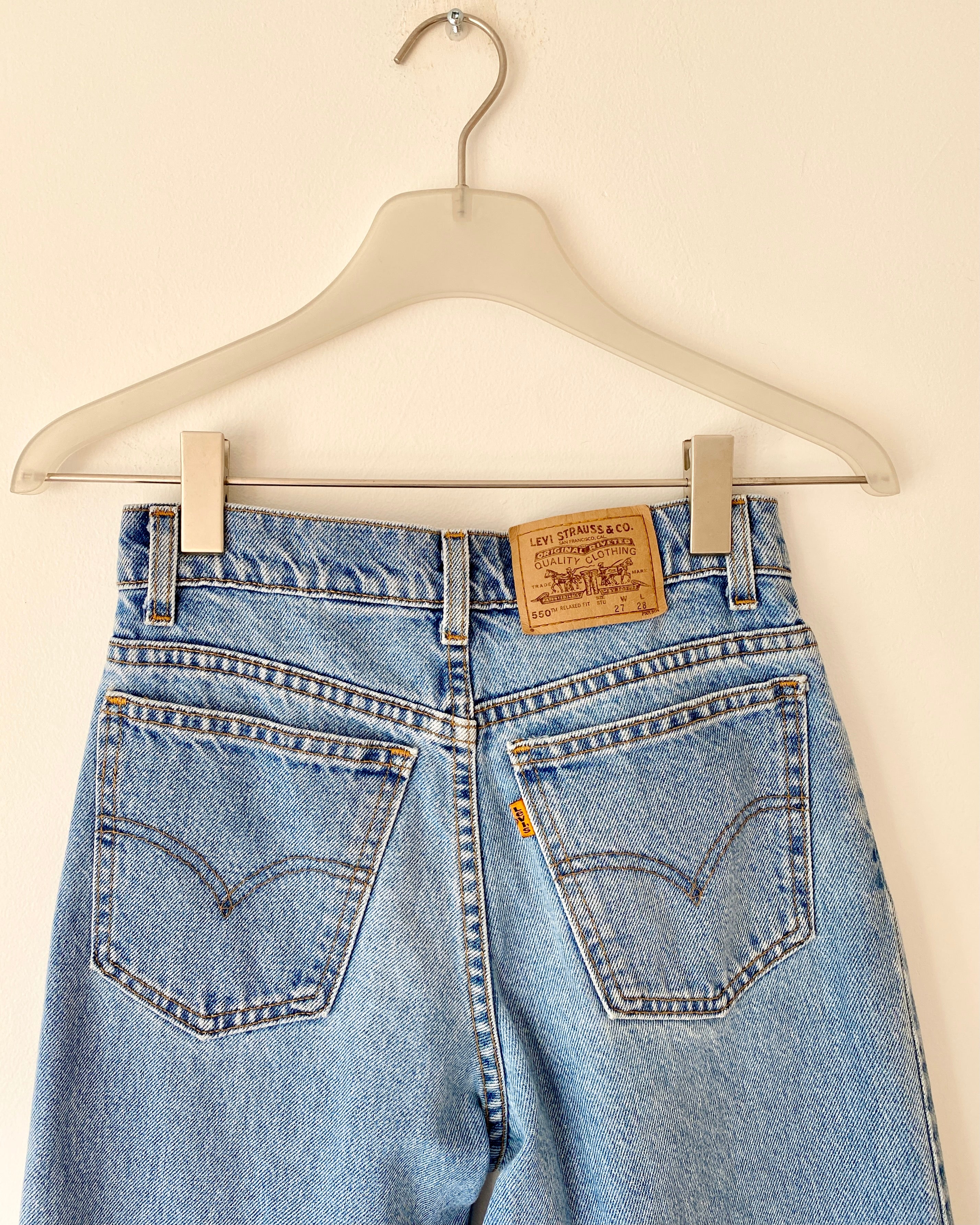 Vintage Levis 550 Orange Tab Light Wash Jeans size 26 – Ardith