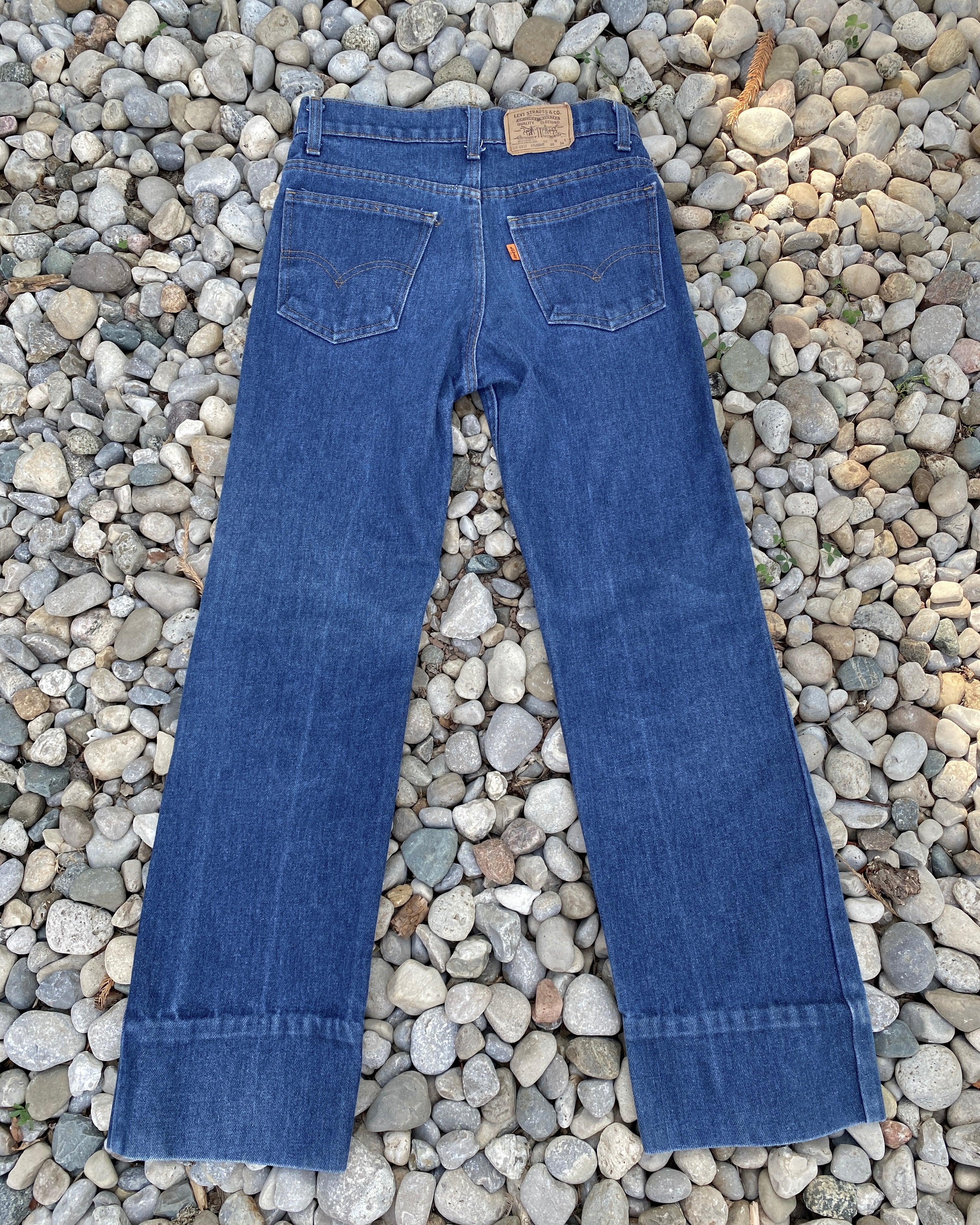 Vintage 1970s Levis Student 716-0917 Orange Tab Medium Wash Jeans USA –  Ardith