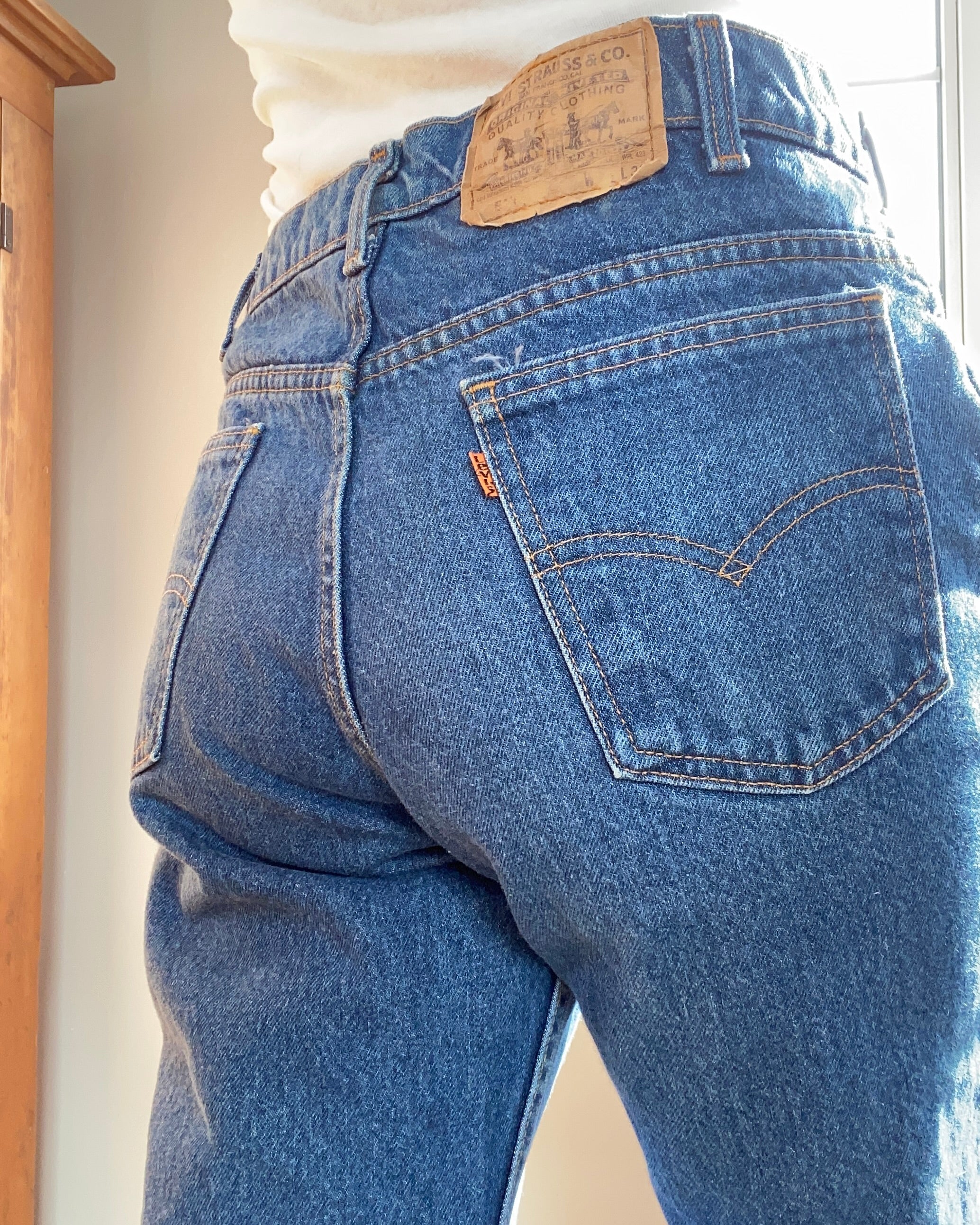 Vintage Levis 517 Orange Tab Medium Wash Jeans size 32 – Ardith