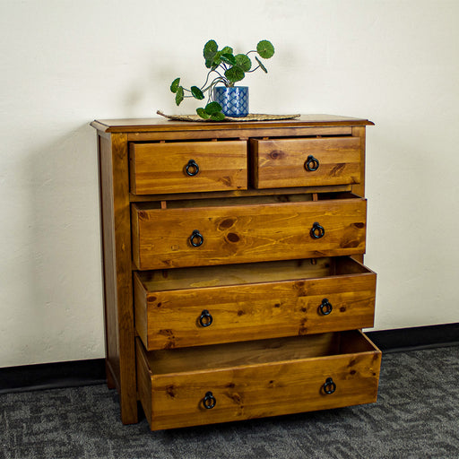 Solid Plank Pine Lowboy Chest of Drawers by incite Derby