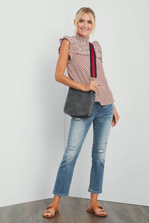 
            
                Load image into Gallery viewer, Mini Vegan Grey Messenger Bag- STRAP NOT INCLUDED
            
        