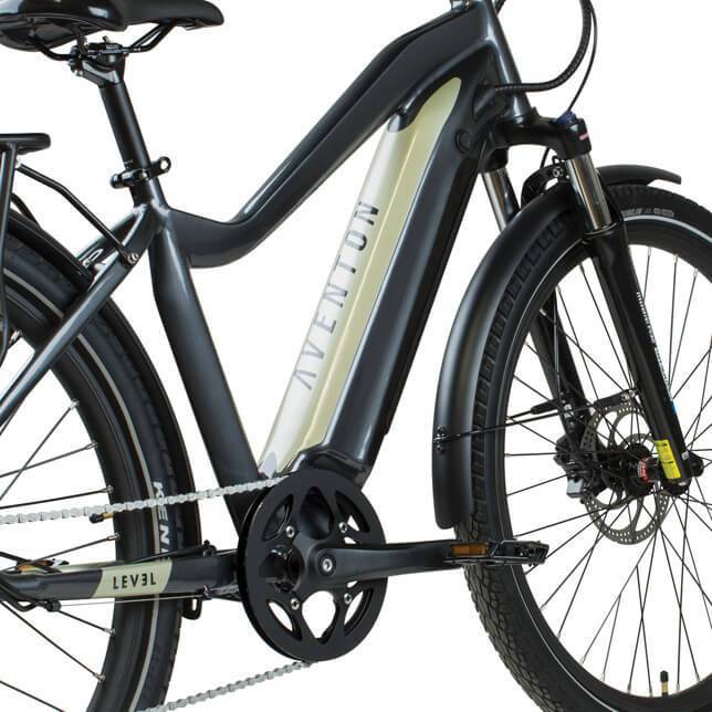 aventon 2021 level electric commuter bike stone grey small