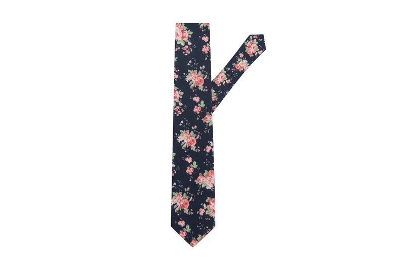 Mason Floral Skinny Cotton Necktie