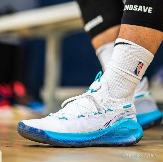 curry 6 blue white