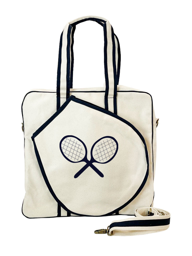 Tennis is My Racket Cotton Canvas Tote Bag