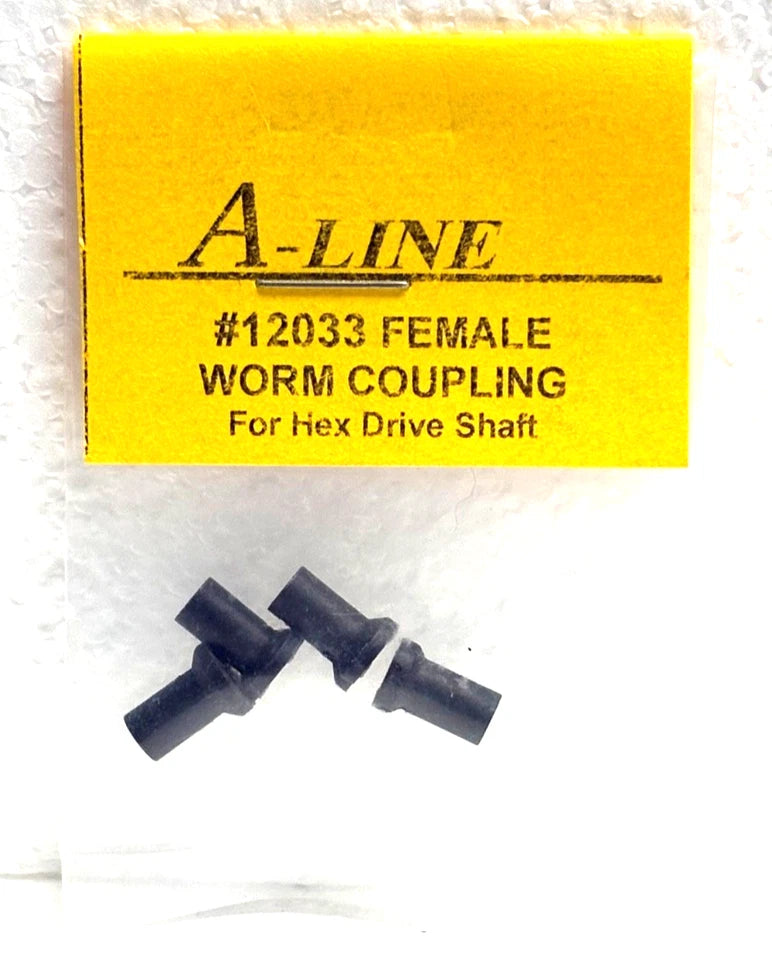 HO Scale A Line Product 12033 Hex Female Worm Coupling shaft size 3/32" dia. (4)