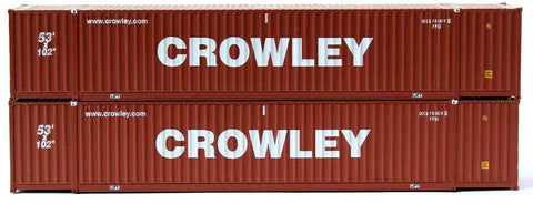 N Scale Jacksonville Terminal 535078 Crowley Brown "Website" 53' Corrugated Container