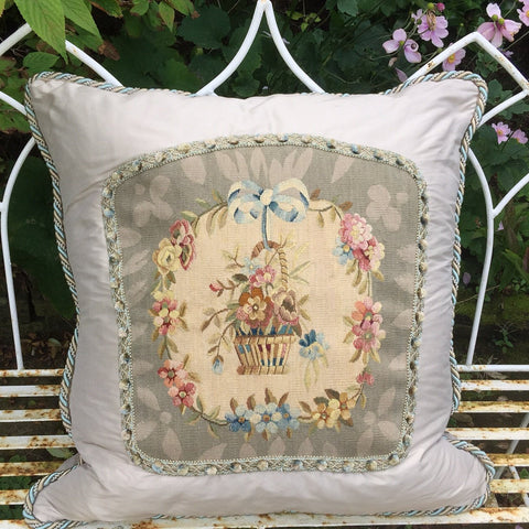 antique silk decorative cushion