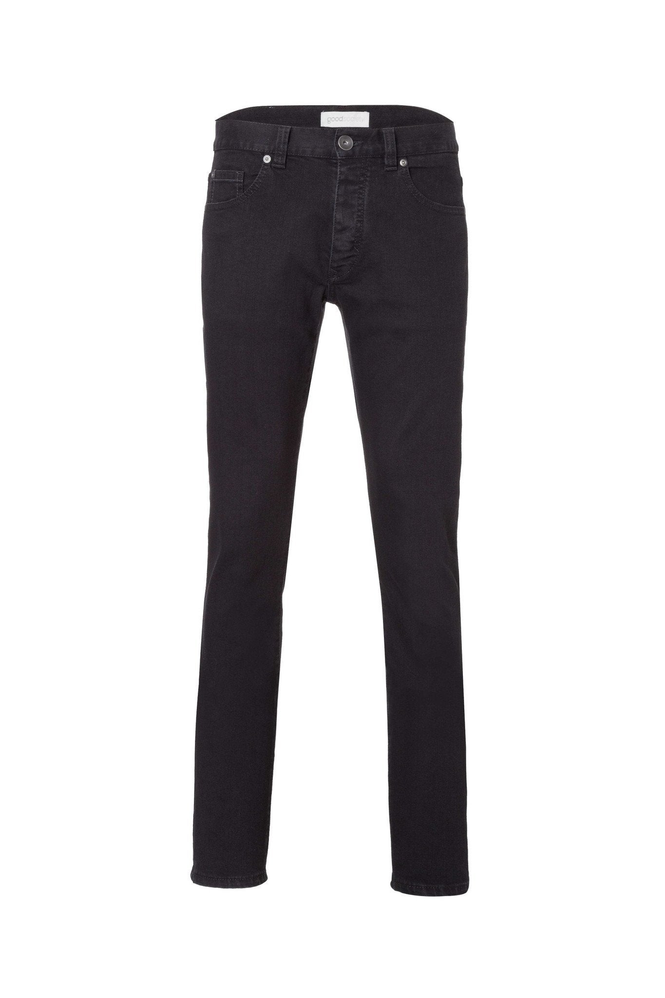 black slim straight jeans