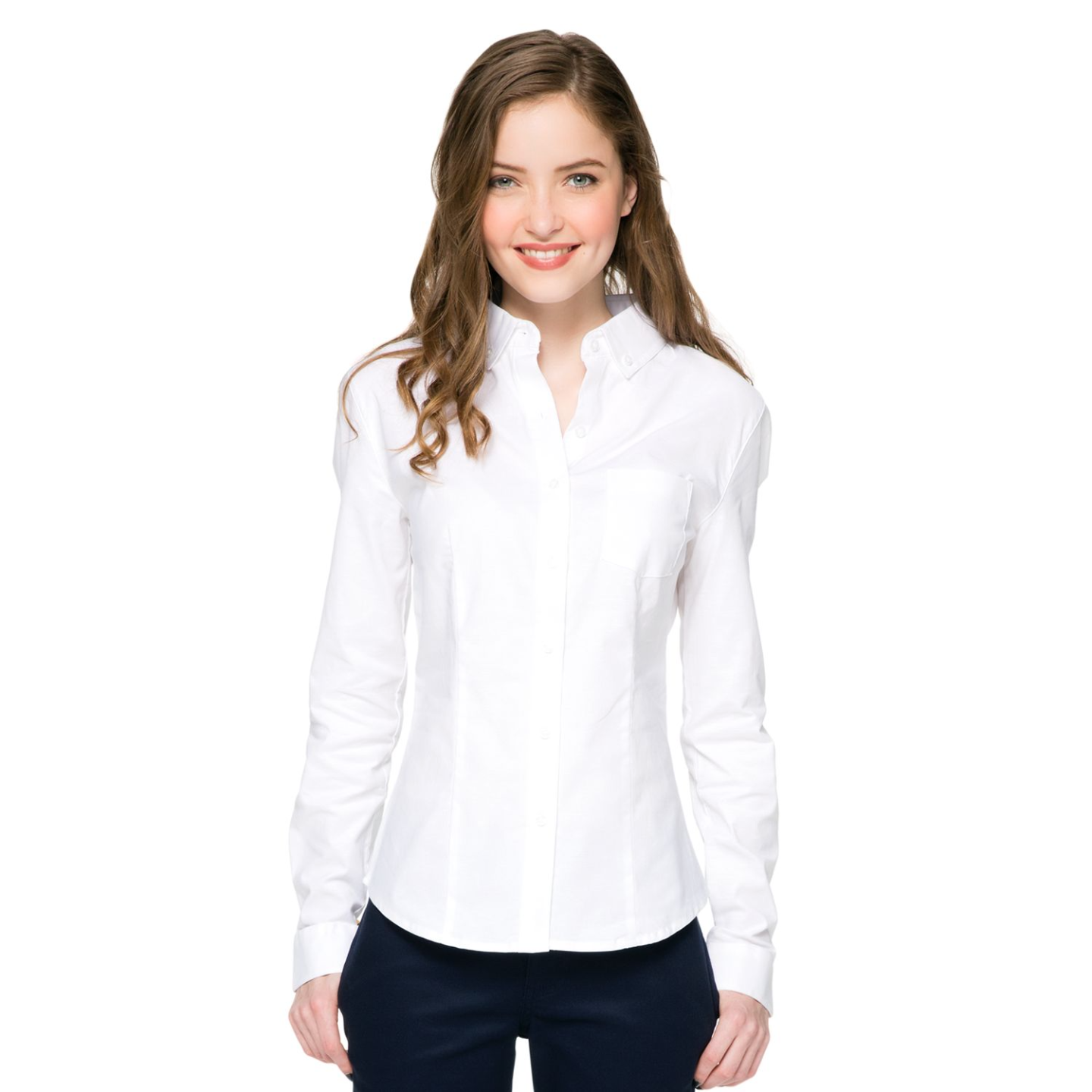 Jr's LS Stretch Oxford Blouse – Uniform Station