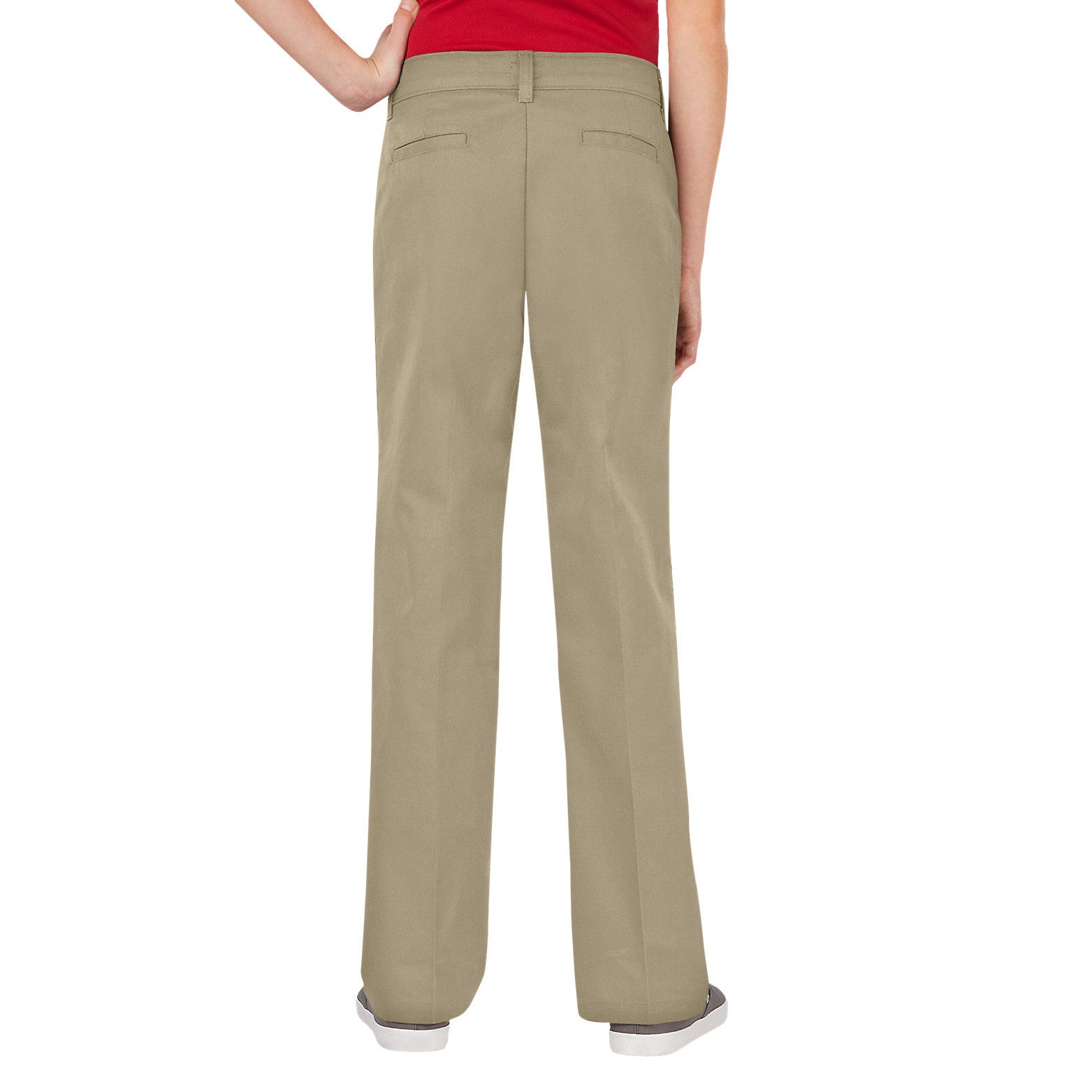 Girls FlexWaist® Slim Straight Flat Front Pant Dickies Uniform Station