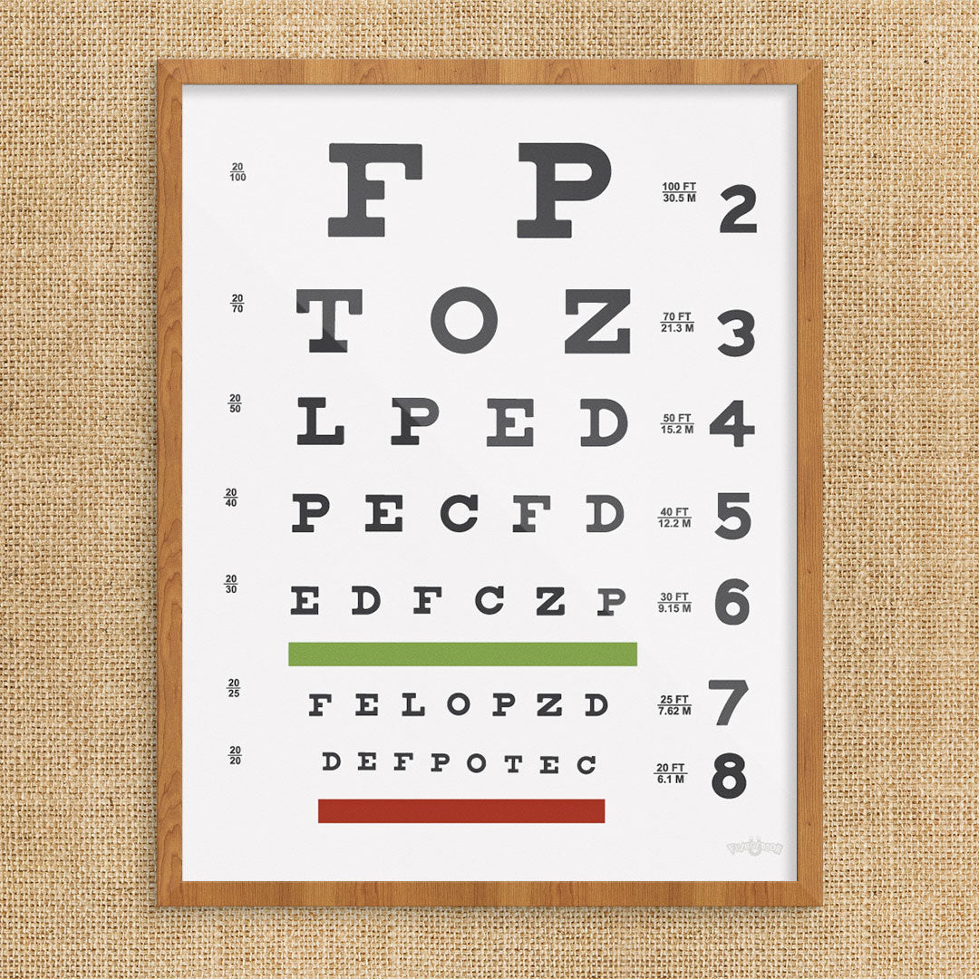 eye chart magnet fridgedoor