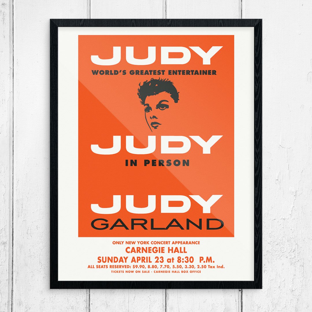 Judy Garland at Carnegie Hall Concert Poster Print – Fridgedoor