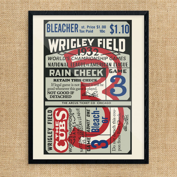 Vintage Ebbets Field Opening Day Ticket Print – Fridgedoor