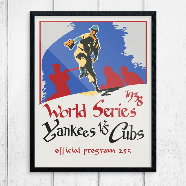 WRAPPED CANVAS 1932 Chicago CUBS Print / Baseball Ticket 