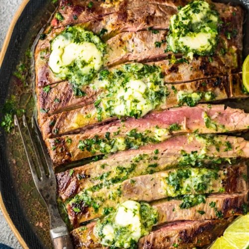 Grilled Steak With Garlic And Herb Butter Belkis Bites