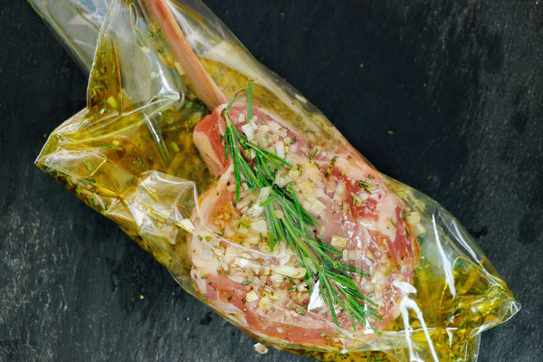 Veal in bag with marinade