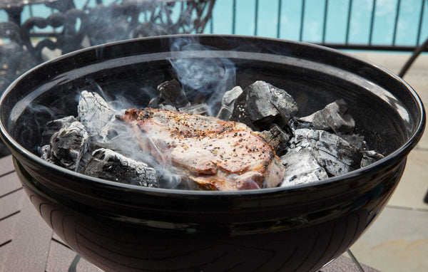 Caveman Dirty Ribeye Steak directly on the hot coals