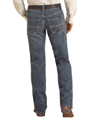Vintage '46 Slim Fit Ivory Stitch Straight Leg Jeans By Rock N Roll Denim - Mandy's Custom Tack