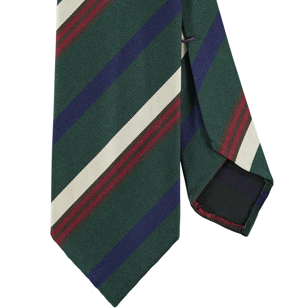 Green Multi-Stripe Repp Tie