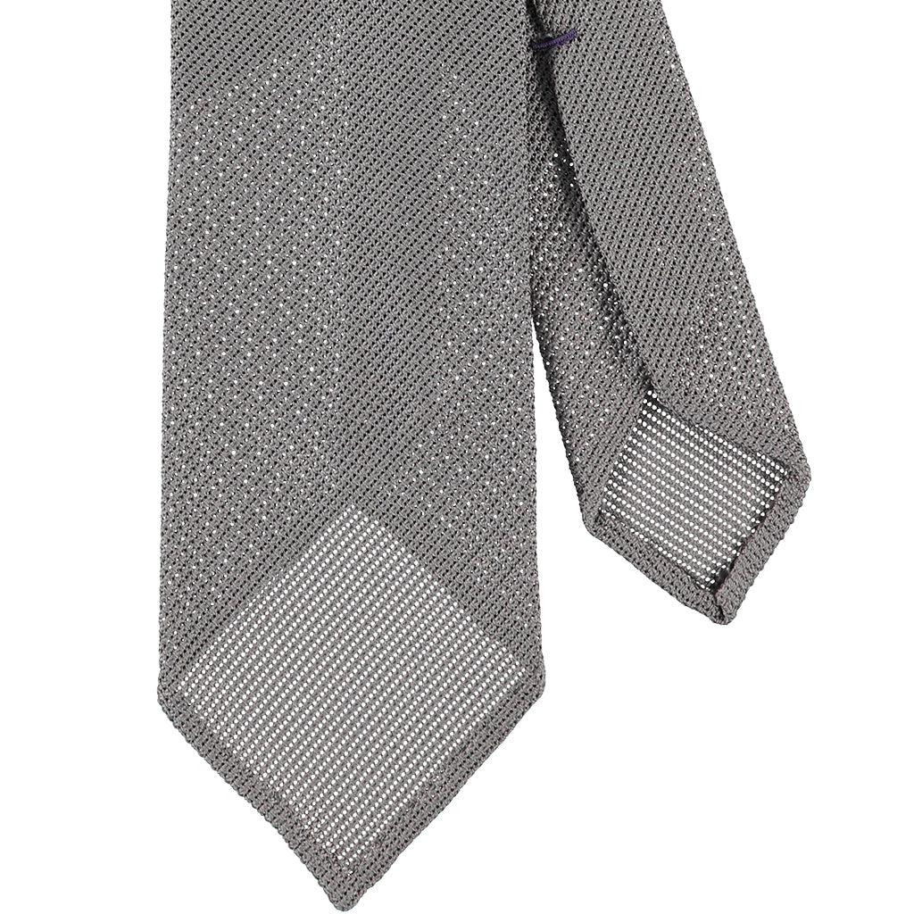 Silver Silk Grenadine Tie