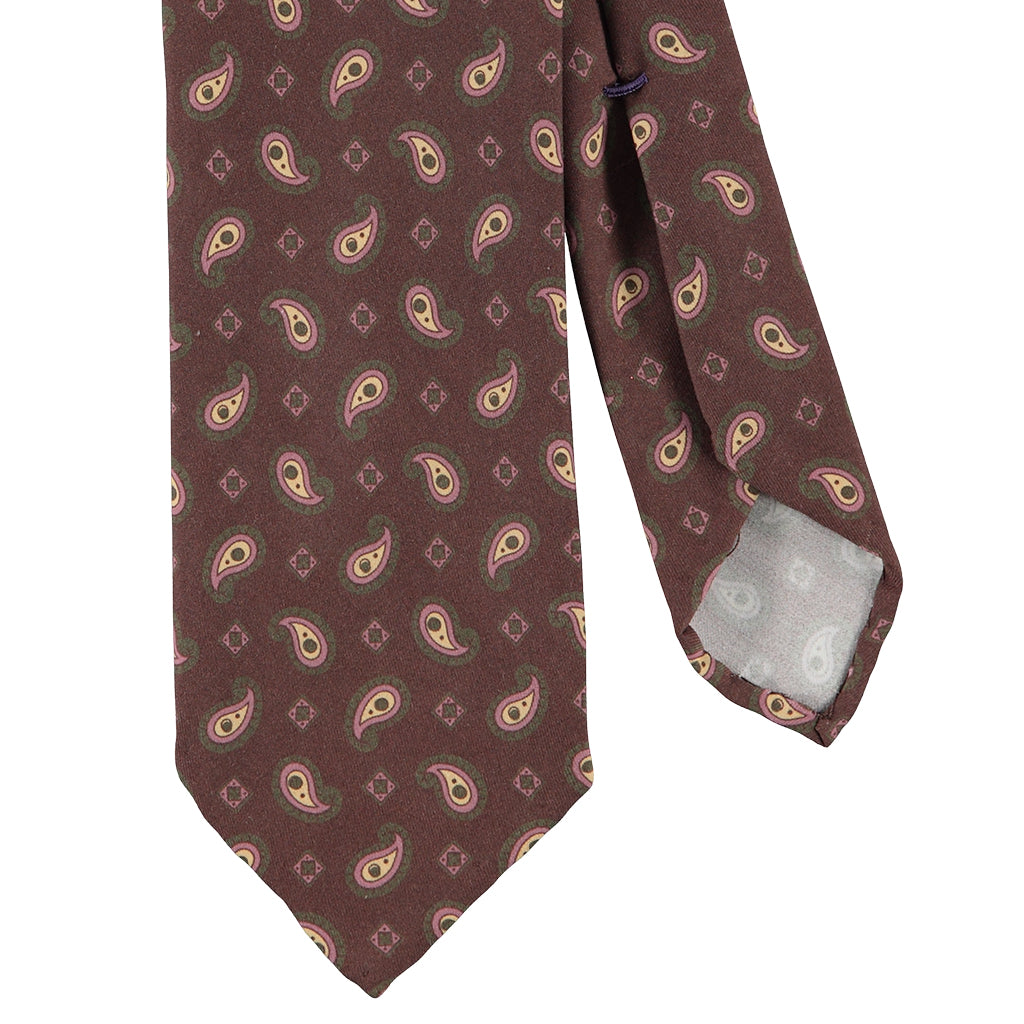 Burgundy Exploded Paisley Schappe Tie