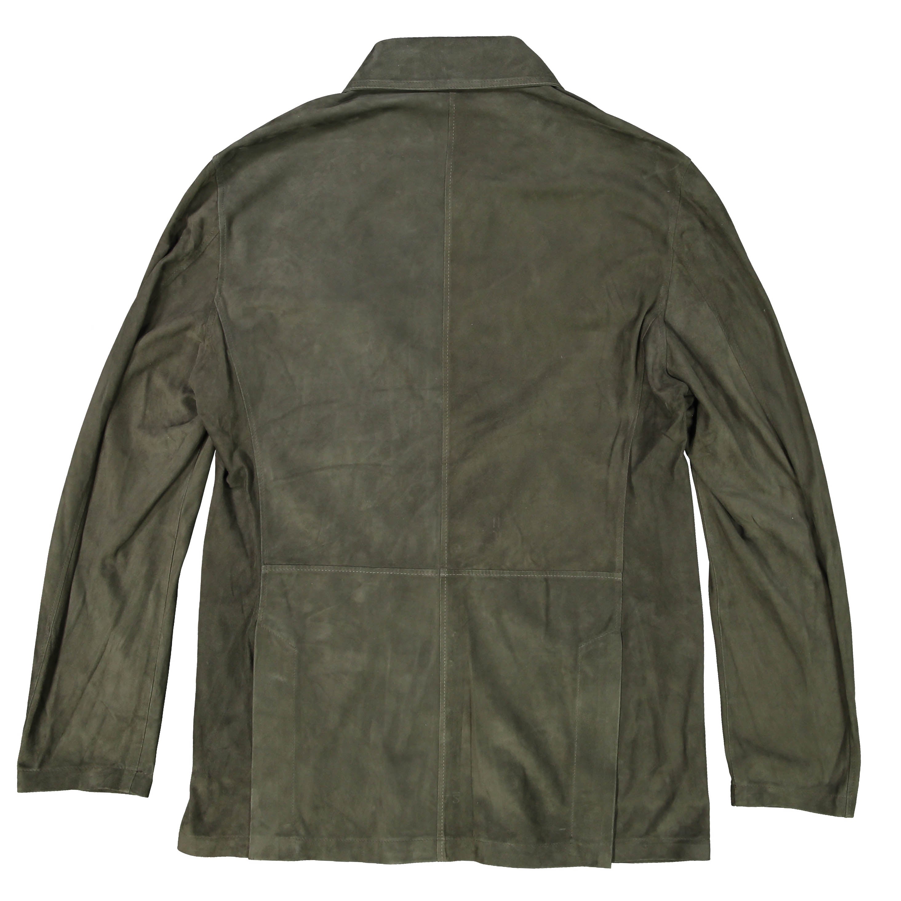 Olive Lightweight Suede Field Jacket