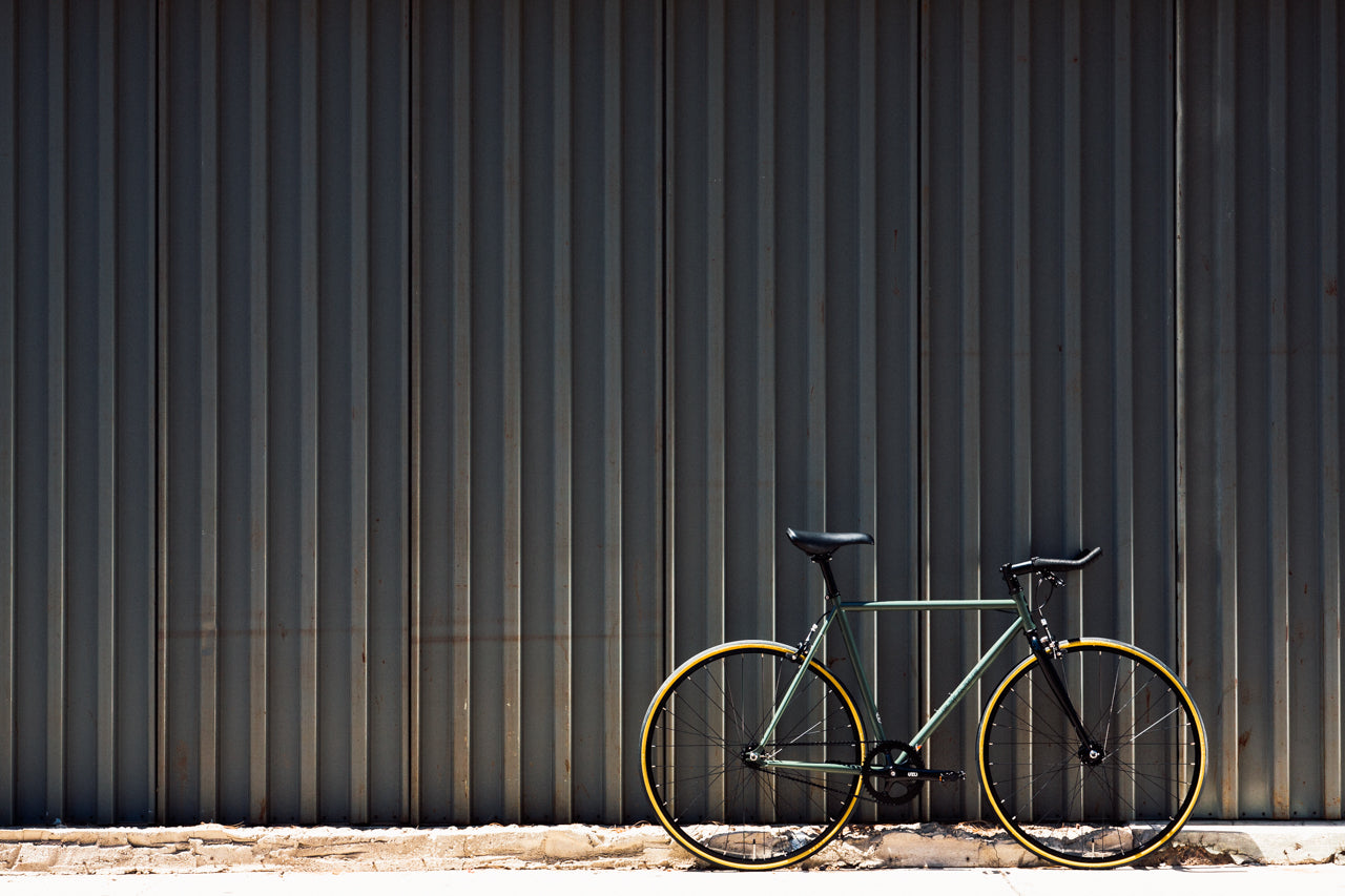 military green bike