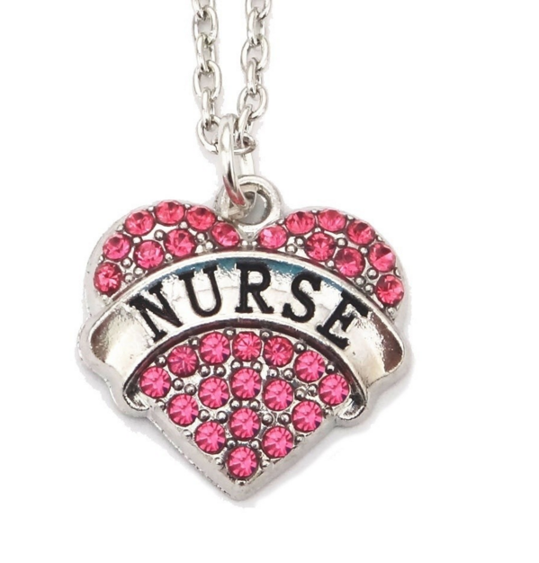 Crystal Heart Engraved Nurse Pendant Necklace - Free Shipping! - My ...