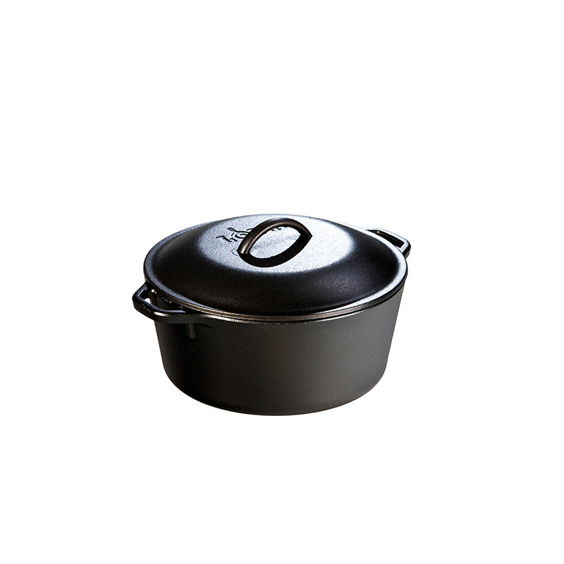 Lodge5 Quart Cast Iron Double Dutch Oven