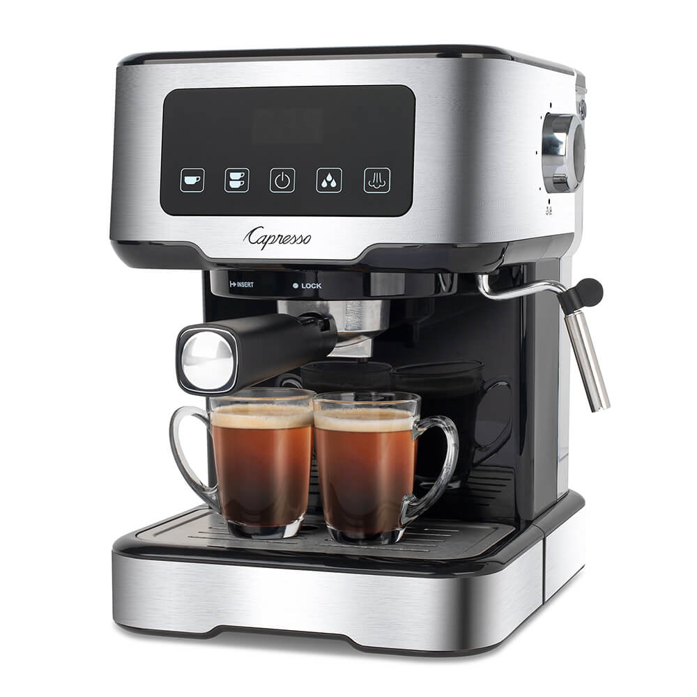 Capresso 426.05 5-Cup Mini Drip Coffee Maker, Black/Silver