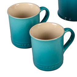 le creuset teal mug