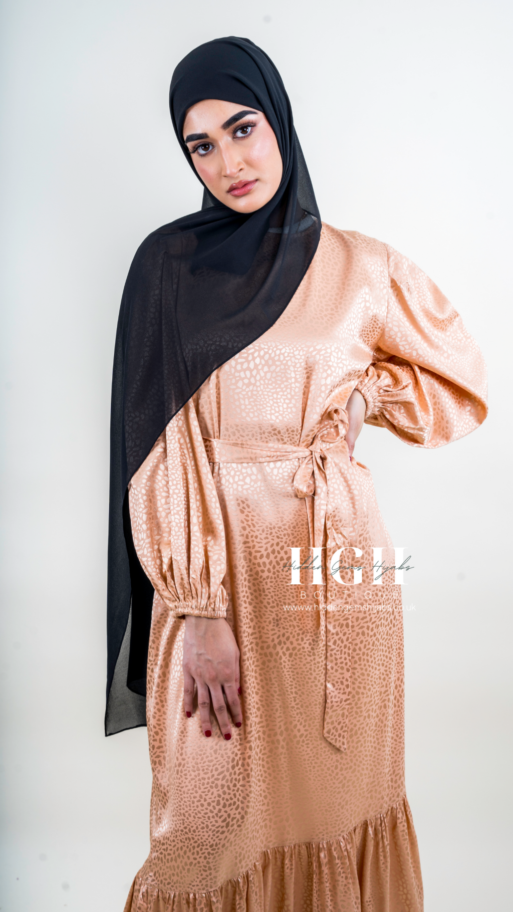Zainab Satin Wrap Dress – Hidden Gems Hijabs