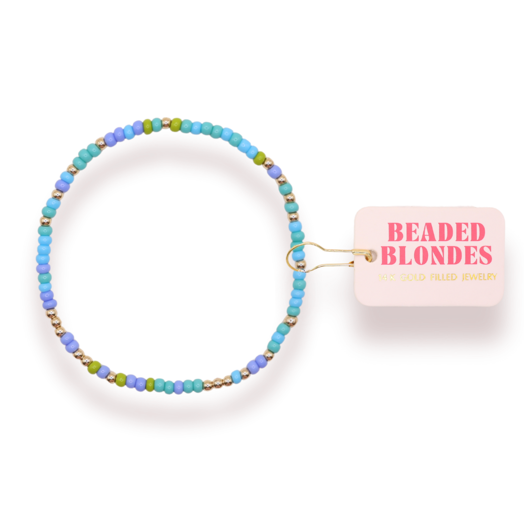 Blues and Green Sprinkle Anklet