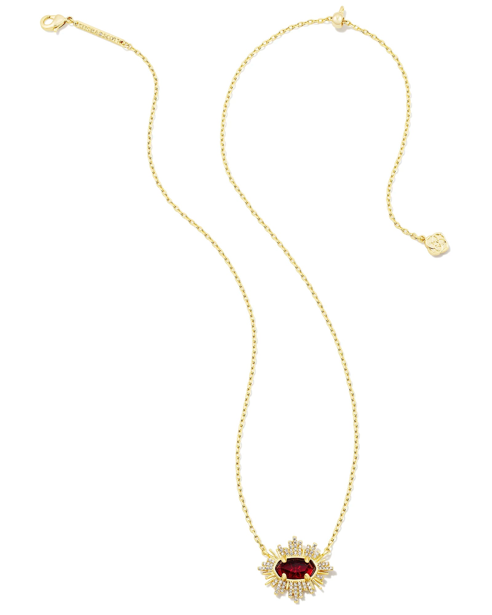 Blair Gold Bow Short Pendant Necklace in Red Mix | Kendra Scott