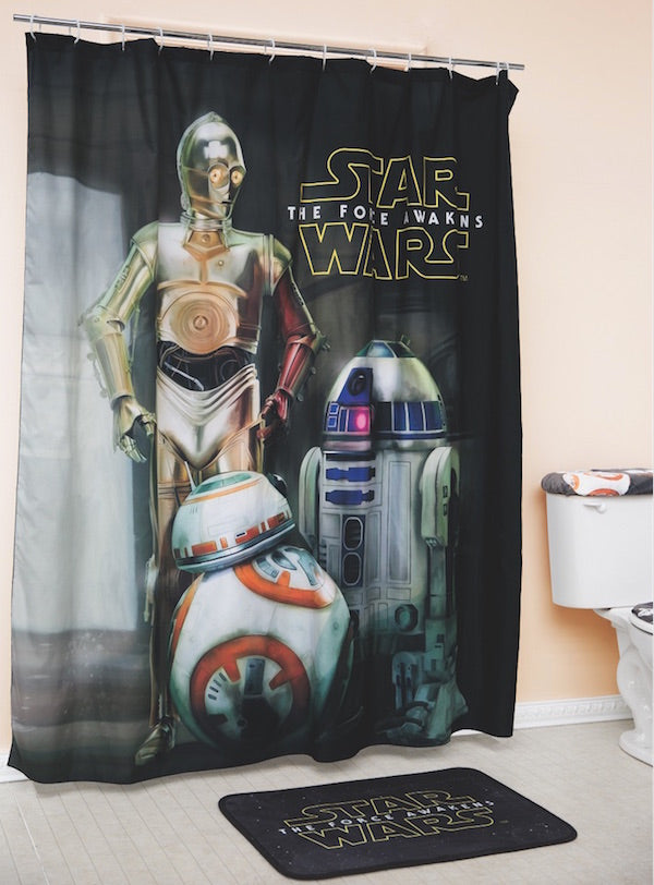 "Star Wars: The Force Awakens' y una cortina de baño intergaláctica