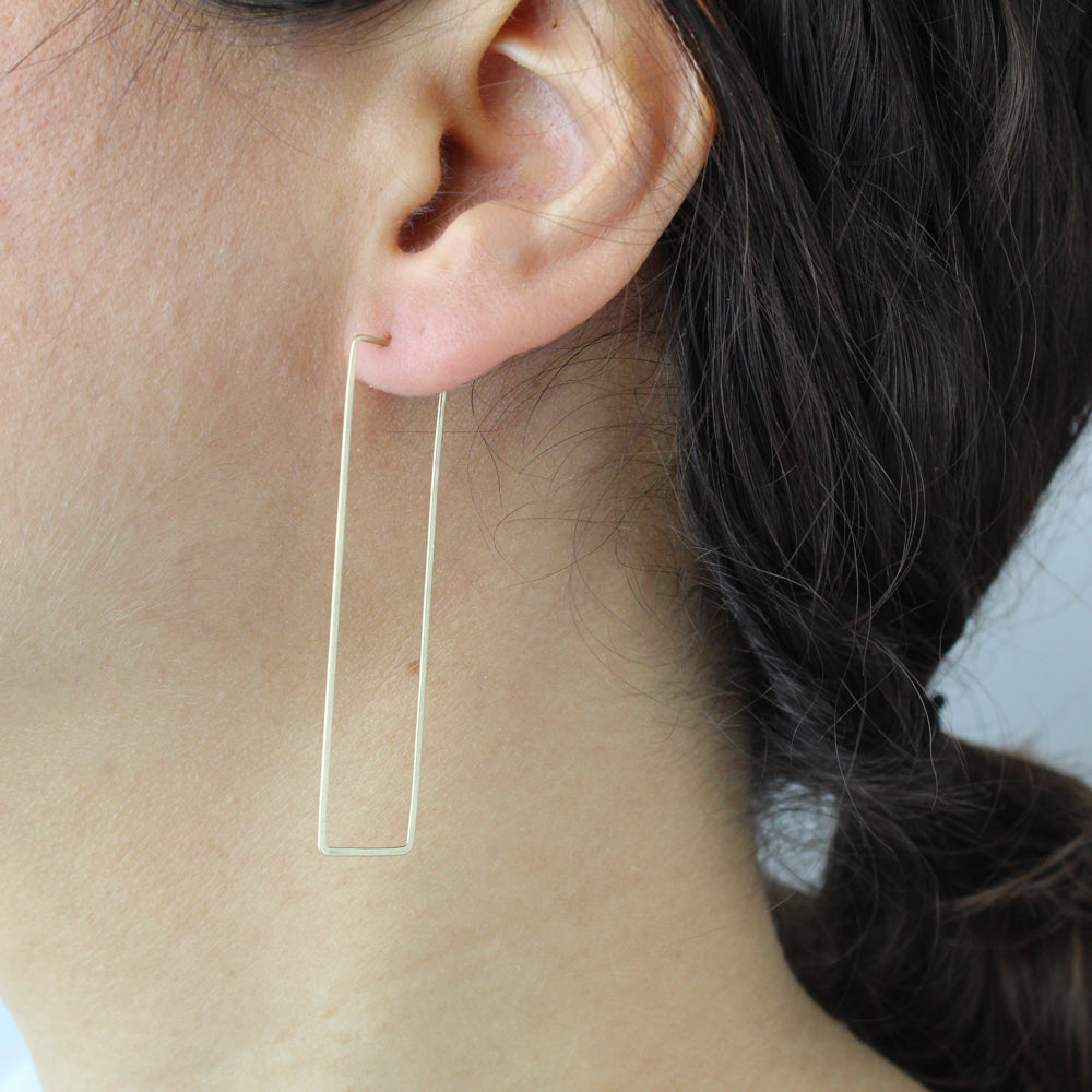 rectangle dainty hoops, carla caruso