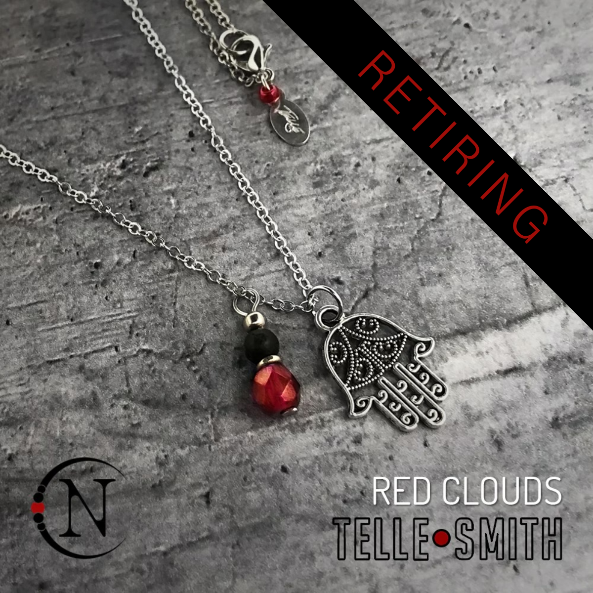Necklace ~ Red Clouds by Telle Smith