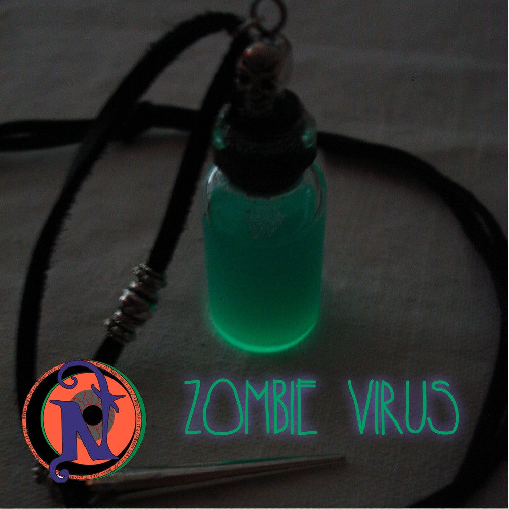 Zombie Virus NTIO Vial Necklace – Never Take It Off | MERCH WITH MEANING