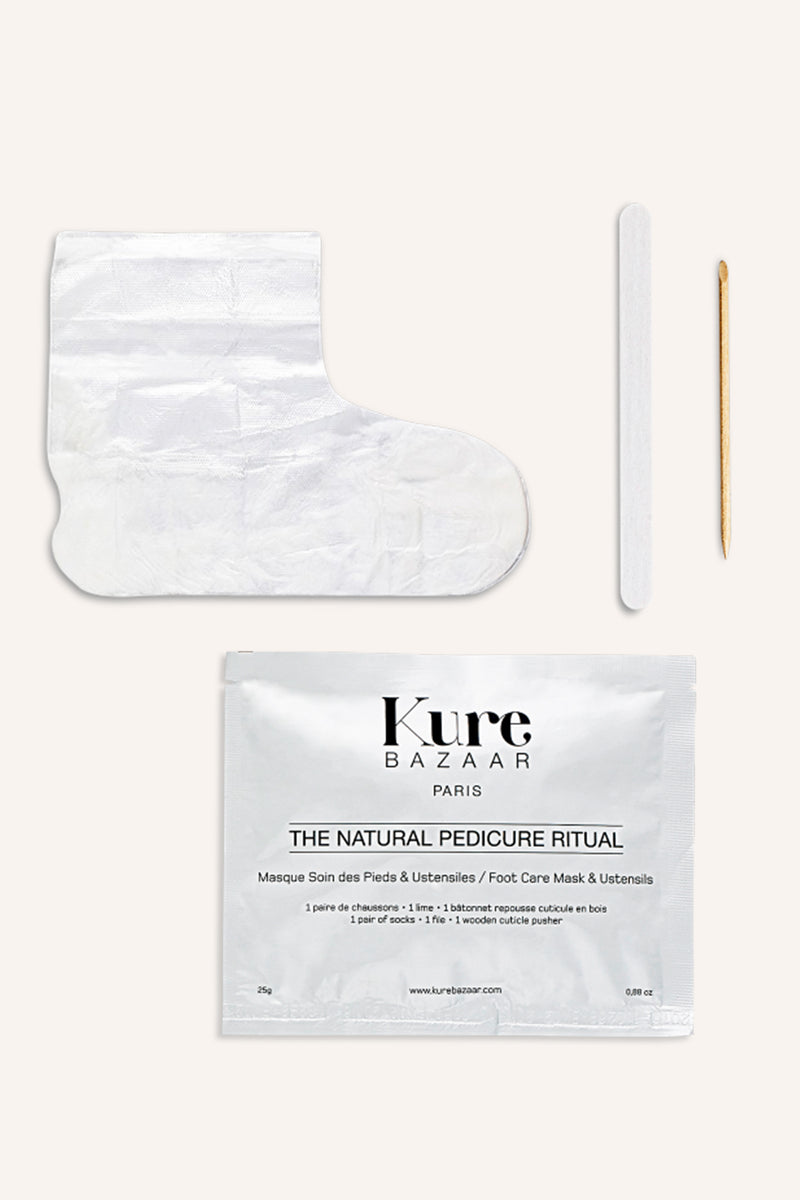 The Natural Pedicure Ritual - plejende sheet-maske fødderne fra Kure Bazaar – I BEAUTY