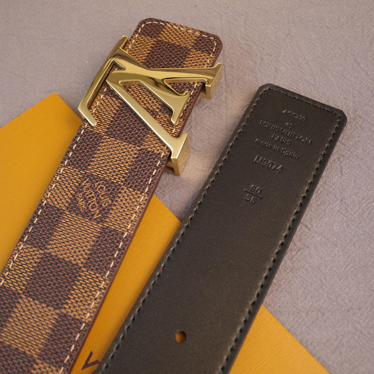 Louis Vuitton LV Monogram Buckle Smooth Buckle Belt