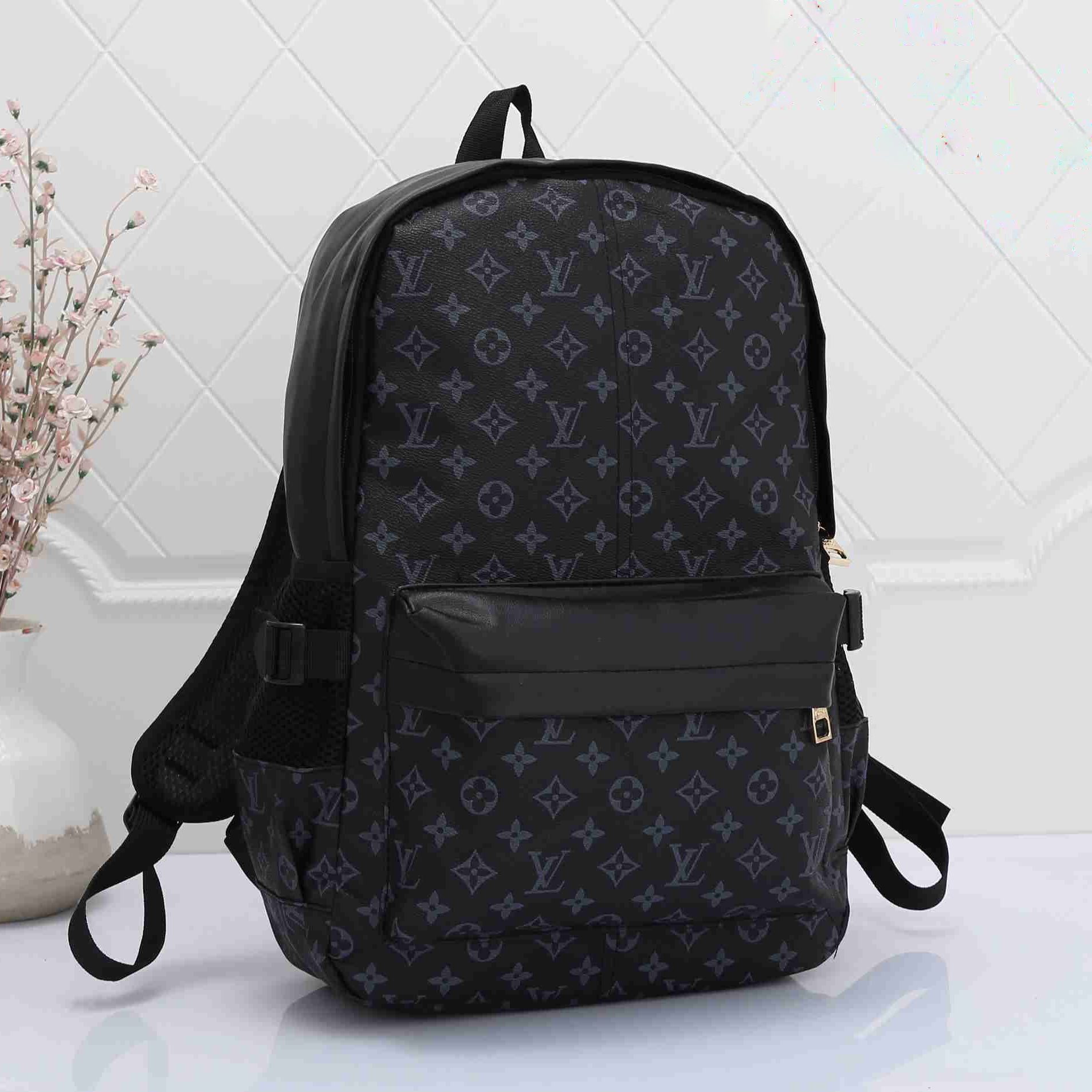 Louis Vuitton LV Men's and Women's Canvas Backpack Shoulder Bag