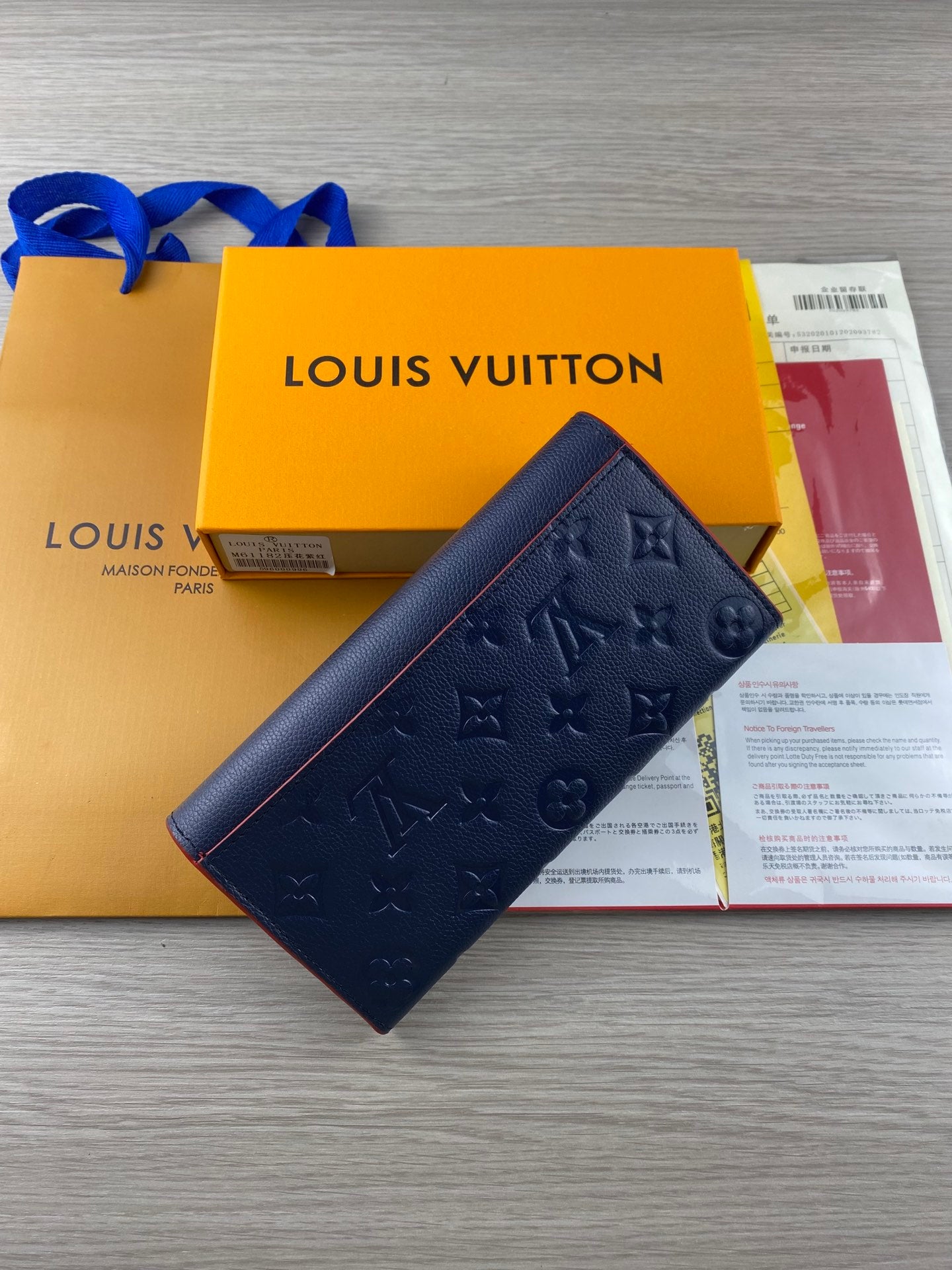 Louis Vuitton LV Button Long Wallet Bag