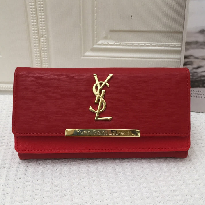 YSL Saint Laurent Women's Long Flap Wallet Bag