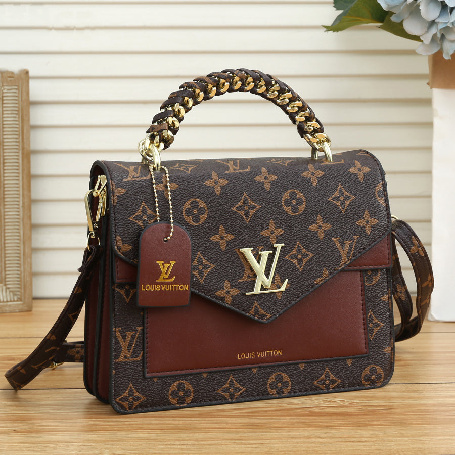 LV Louis Vuitton Fashion Ladies One Shoulder Crossbody Bag Patchwork Tote Bag